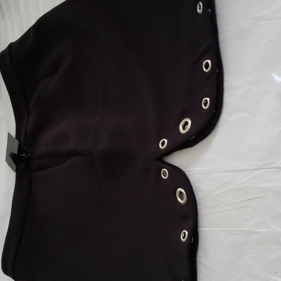 Trouvé NEW Metal Grommet Hem High Low Side Slit SKIRT Black NWT Business 🎉HP🎉 - Picture 16 of 16